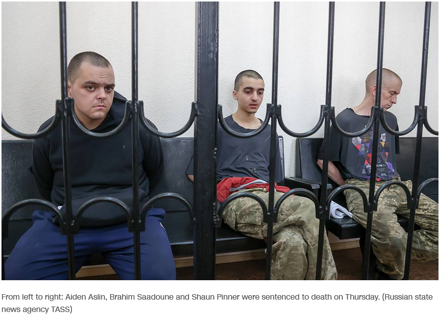 British Officials Are Extremely Concerned About Prisoner Executions By Pro-Russian Courts.