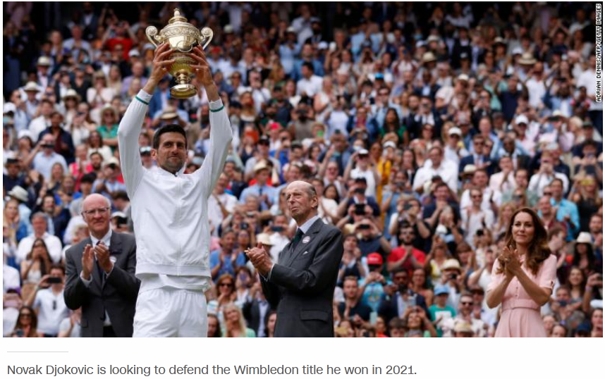 Defending Champion Novak Djokovic Will Take On Kwon Soon-Woo In The Opening Round At Wimbledon.